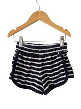 GAP Navy and White Striped Terry Girls' Shorts XS 4/5 years